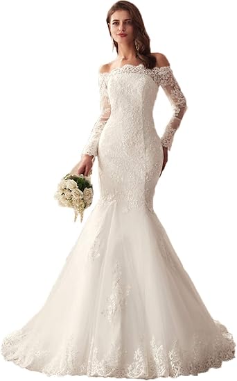 beaded mermaid wedding gown