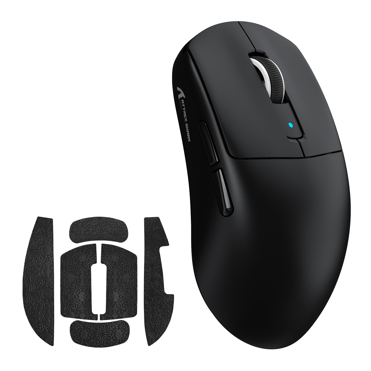 MAMBASNAKE x ATTACK SHARK R6 39g SUPERLIGHT Mouse with Grip Tape, PixArt PAW3950MAX Gaming Sensor, Wireless 8K, MCU Nodic 52840, BT/2.4G/Wired Gaming Mouse, Adjustable DPI 42000, for Win11/Xbox/PS/Mac