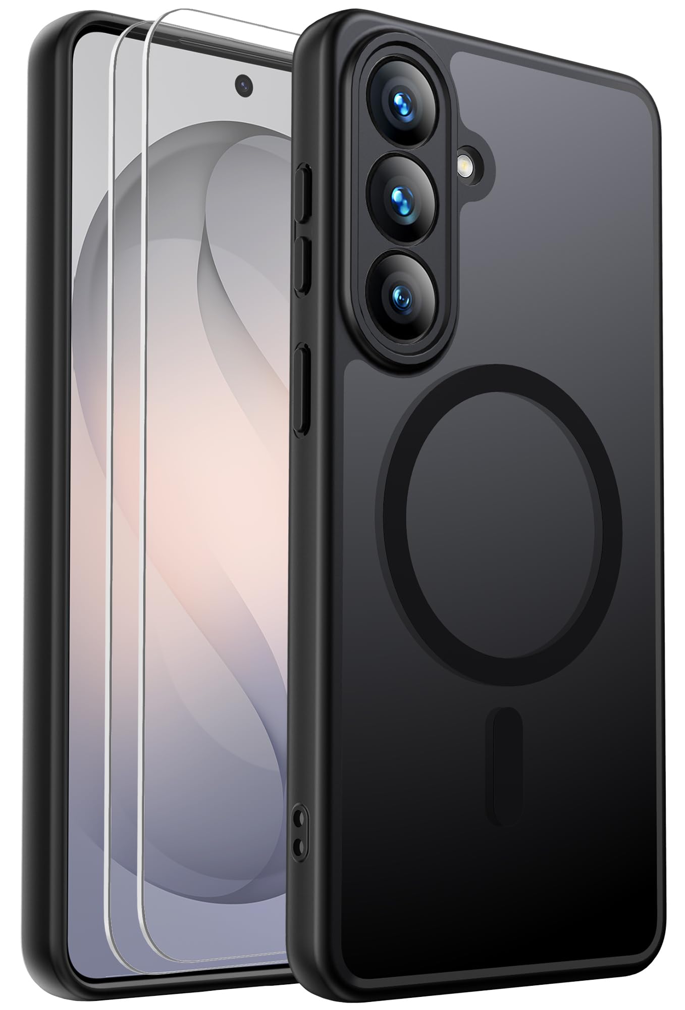 for Samsung Galaxy S26 Phone Case, Magnetic Protective Cover (Black)