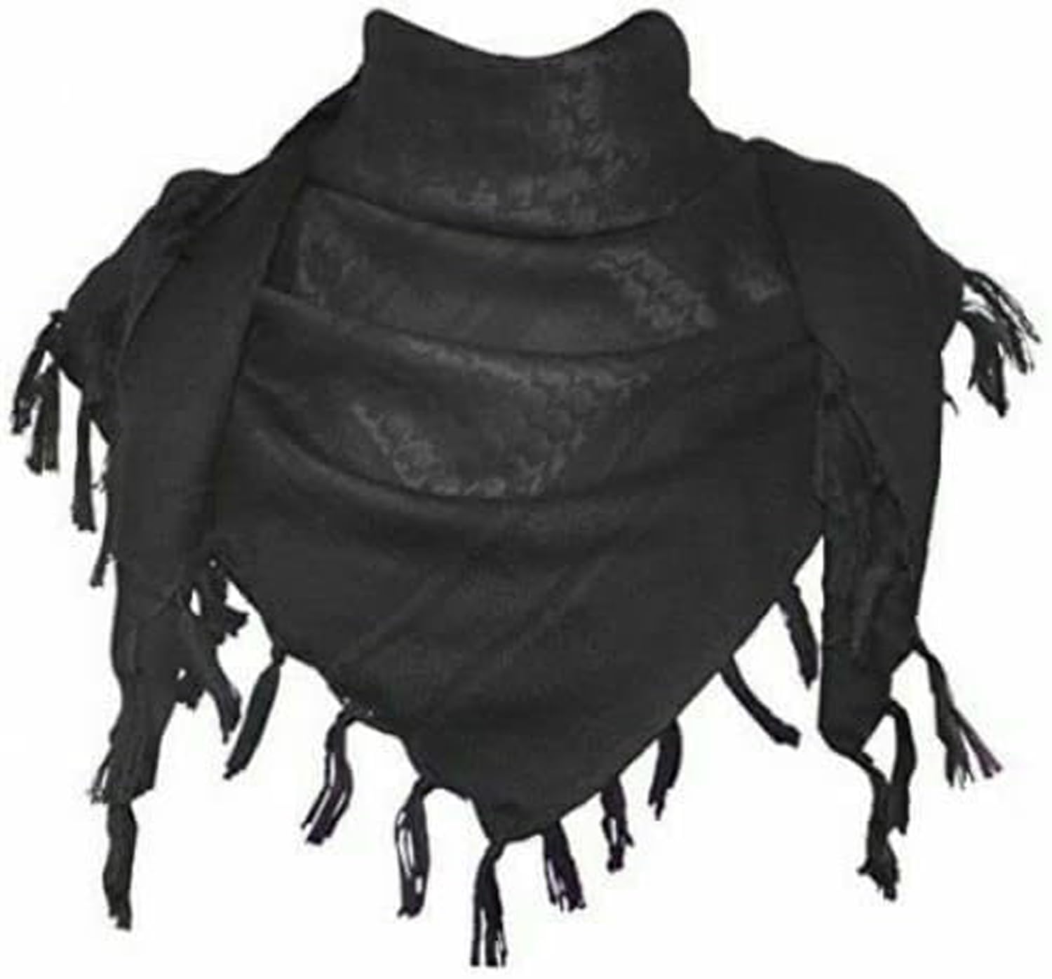 Swift Wear Unisex Black Shemagh Tactical Desert Scarf – 100% Cotton Keffiyeh Arab Head Wrap For Men & Women | Military Army Neck Scarf For Outdoor, Hiking, Survival & Sun Protection (Black)