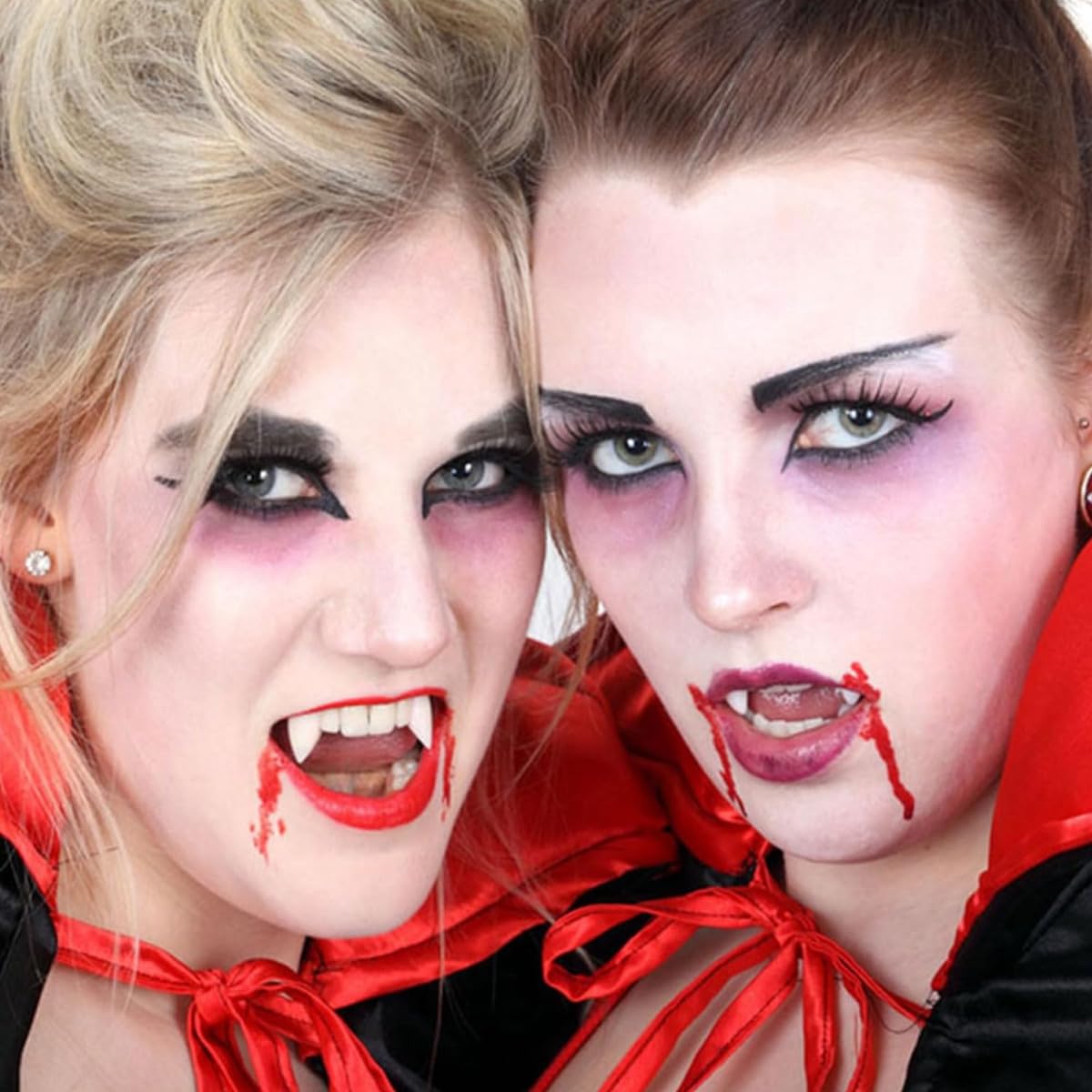 3 Pares De Colmillos De Vampiro De 13, 15 Y 17 Mm Con Adhesivo Térmico – Accesorios Para Halloween Y Cosplay De Vampiros