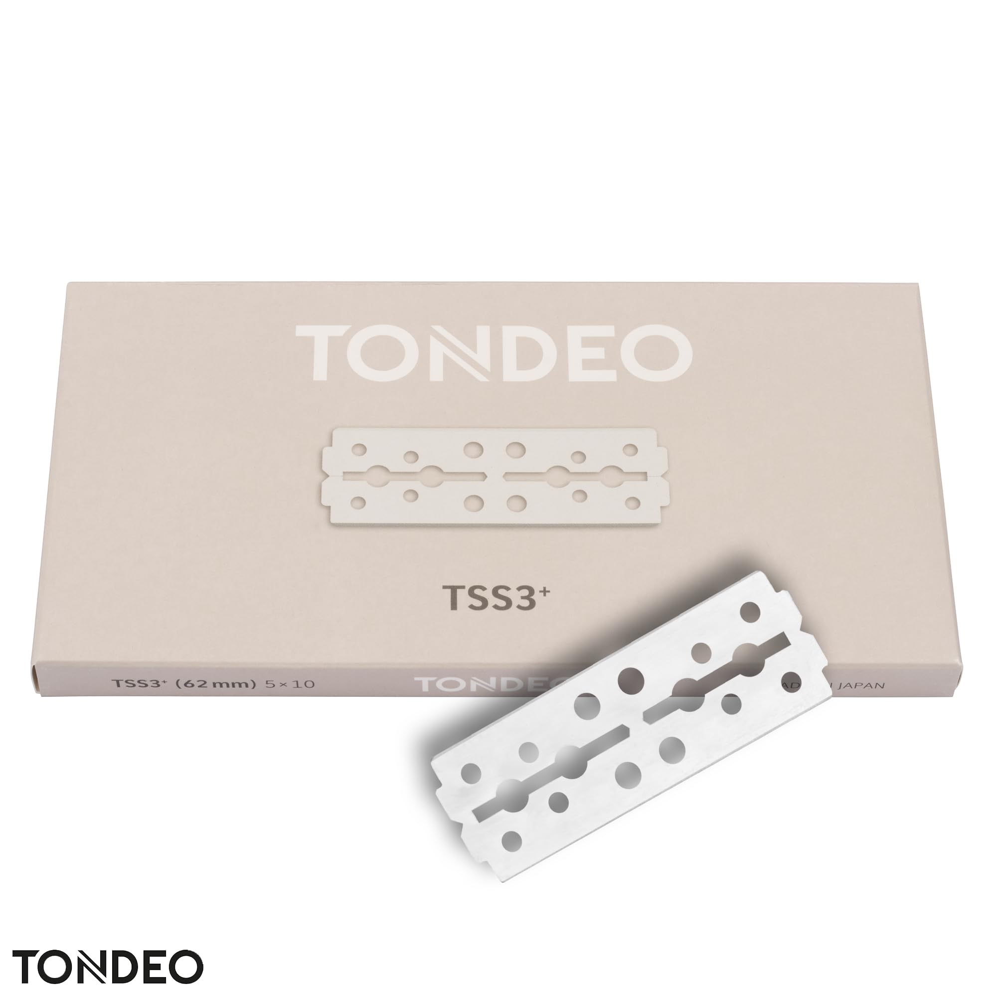 TONDEO Lames de rasoir TSS3+ | 5x10 lames doubles inoxydables pour rasoirs TONDEO | La tradition d'un savoir-faire artisanal exceptionnel