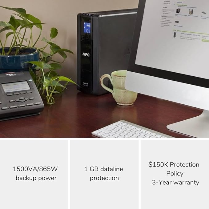 APC UPS 1500VA Respaldo de Batería BR1500G Protección contra Sobretensiones miniatura 5