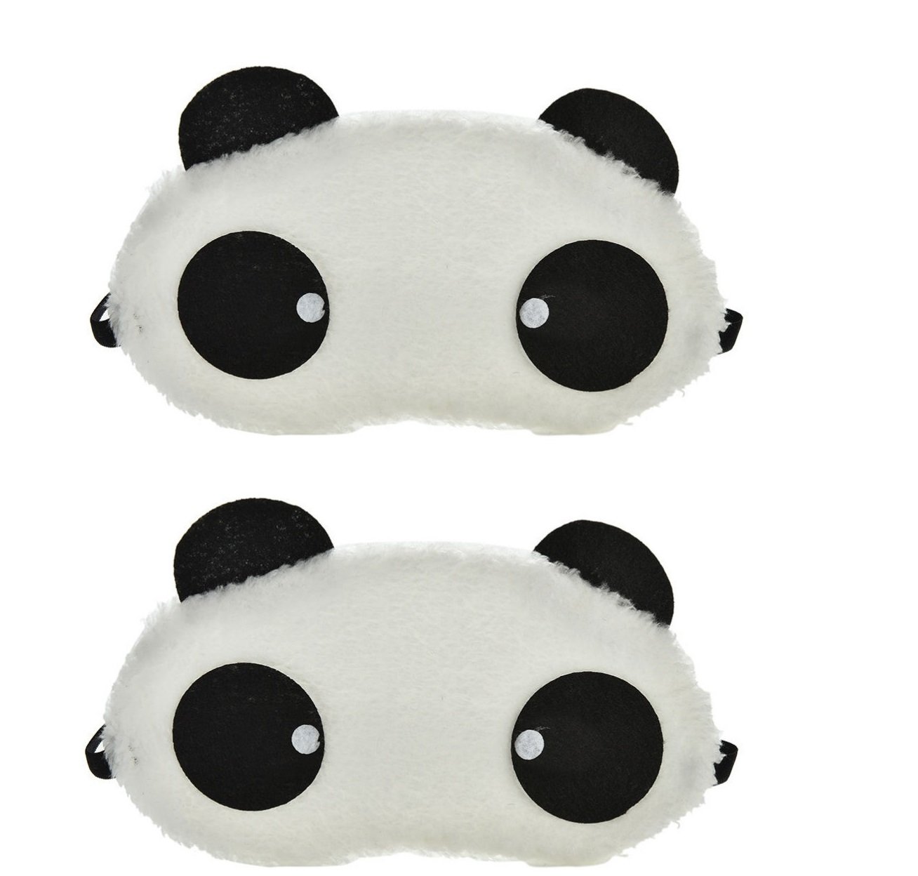Jenna Round Panda Sleeping Eye Mask White (Pack Of 2)