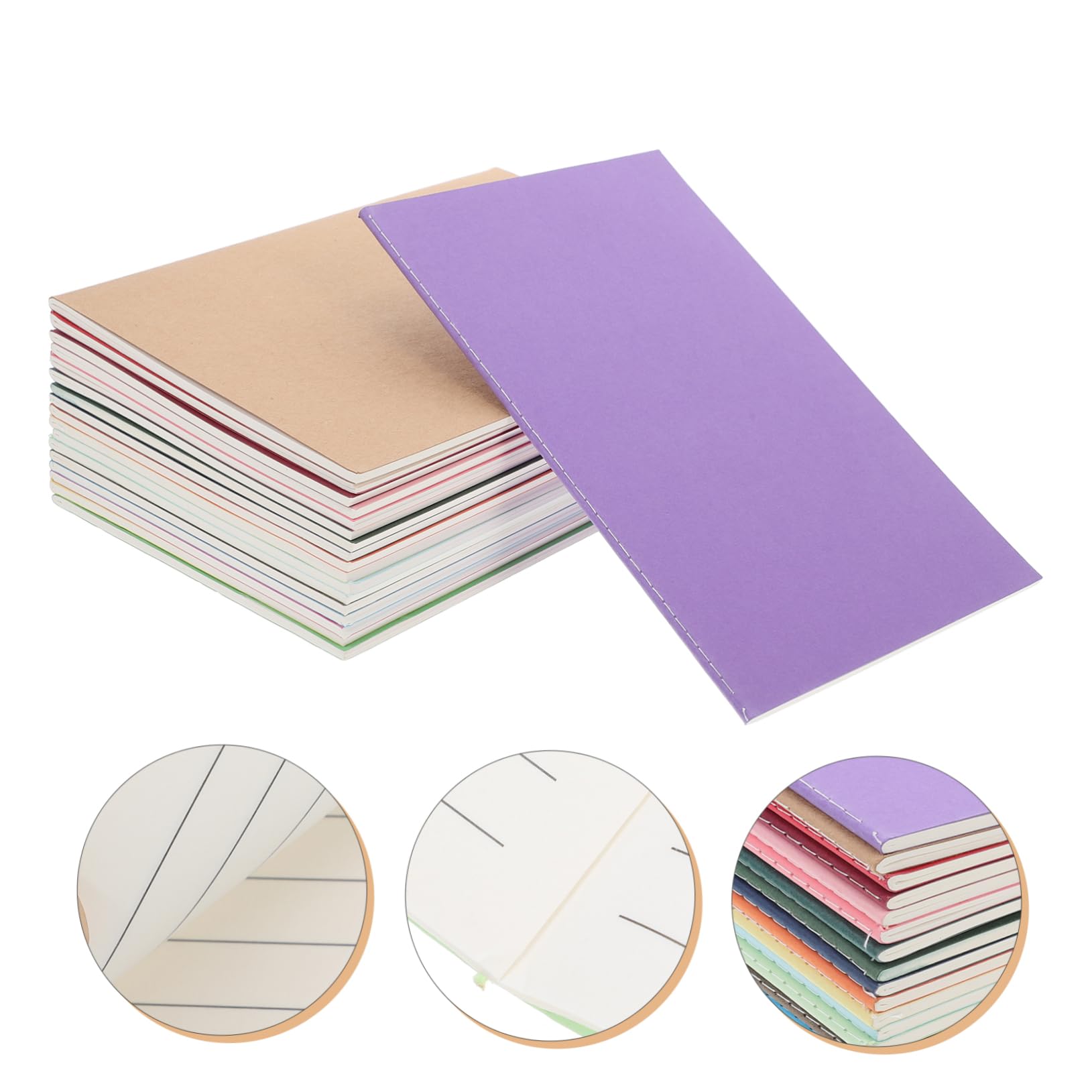 Kleiner Notizblock A5 aus Kraftpapier, 18 Stück Packung, 60 Seiten | Einschulung Feier, Journaling und Skizzieren, Tragbares Format für Schule und Büro