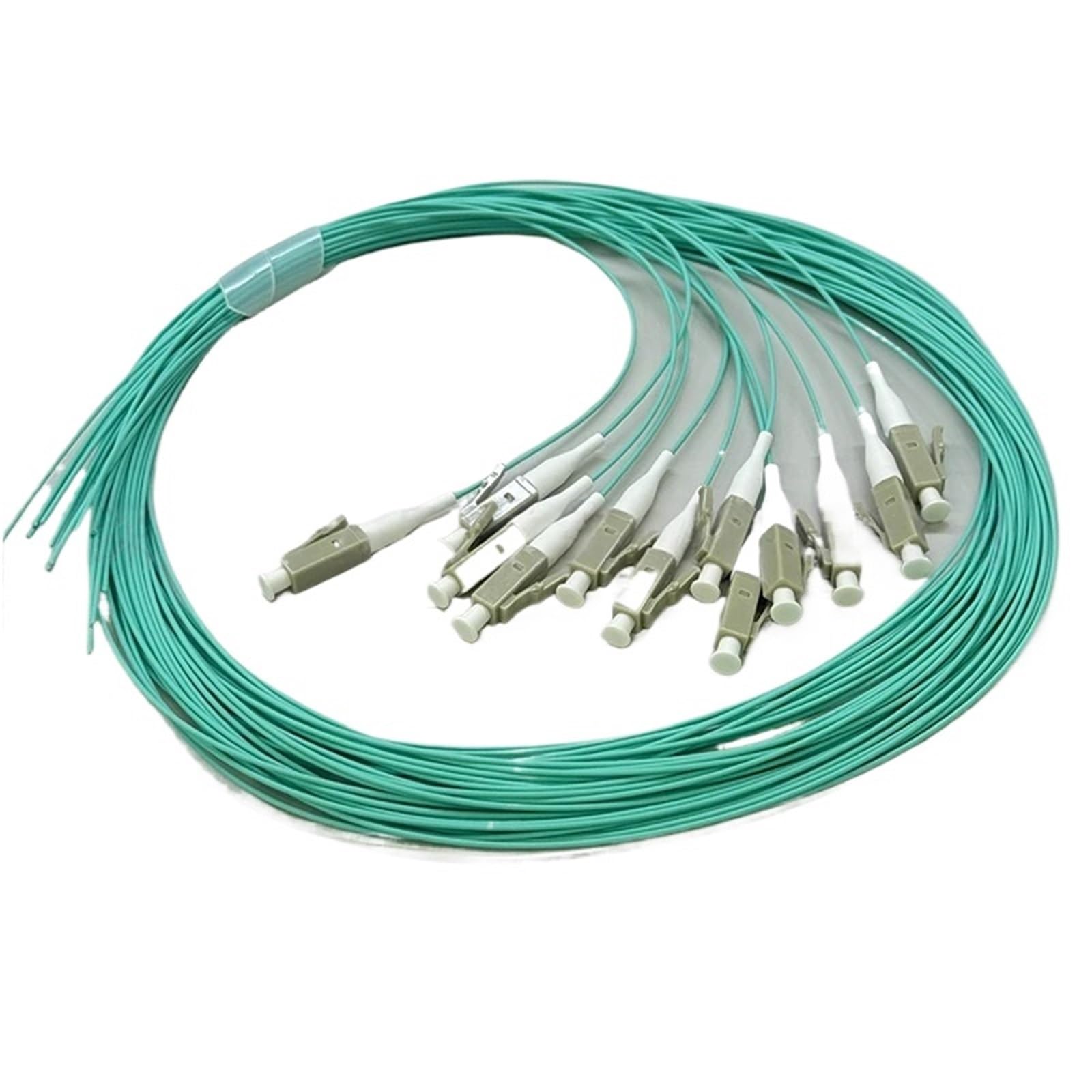 50 Uds 1,5 M LC/UPC OM3 coletas de fibra óptica MM G652D SX Core 0,9mm chaqueta óptica Pigtail LSZH