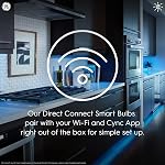 GE Cync Soft White Direct Connect Smart Bulbs (4 LED A19 Light Bulbs), 60W Replacement, Bluetooth-WiFi Enabled, Works with Alexa, Google Assistant Without a Hub