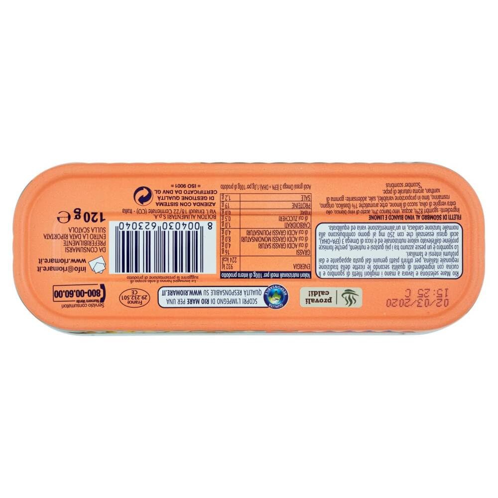 Italian Gourmet Filetti di Sgombro alla Ligure Makrele 12 x 120g