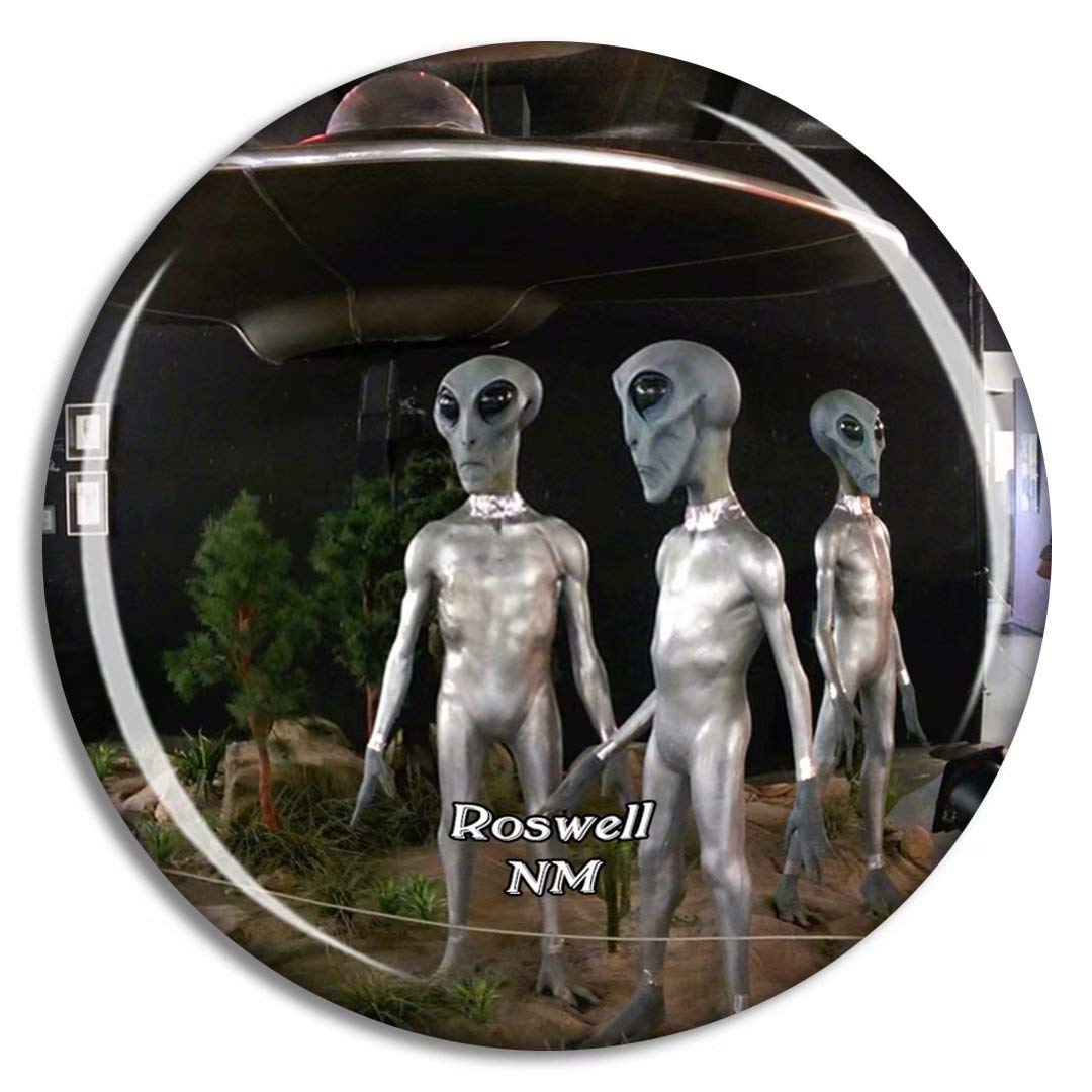 Weekino Roswell Ufo Museum New Mexico Usa Magnet Travel Souvenir 3D Crystal Glass Collection Gift Refrigerator Sticker