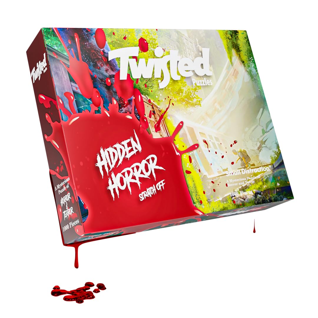 Twisted Puzzles - Hidden Horror Series: Small Distraction, 1000 Piece Adult Jigsaw Puzzle, Halloween Puzzle, A Scare for Those Who Dare