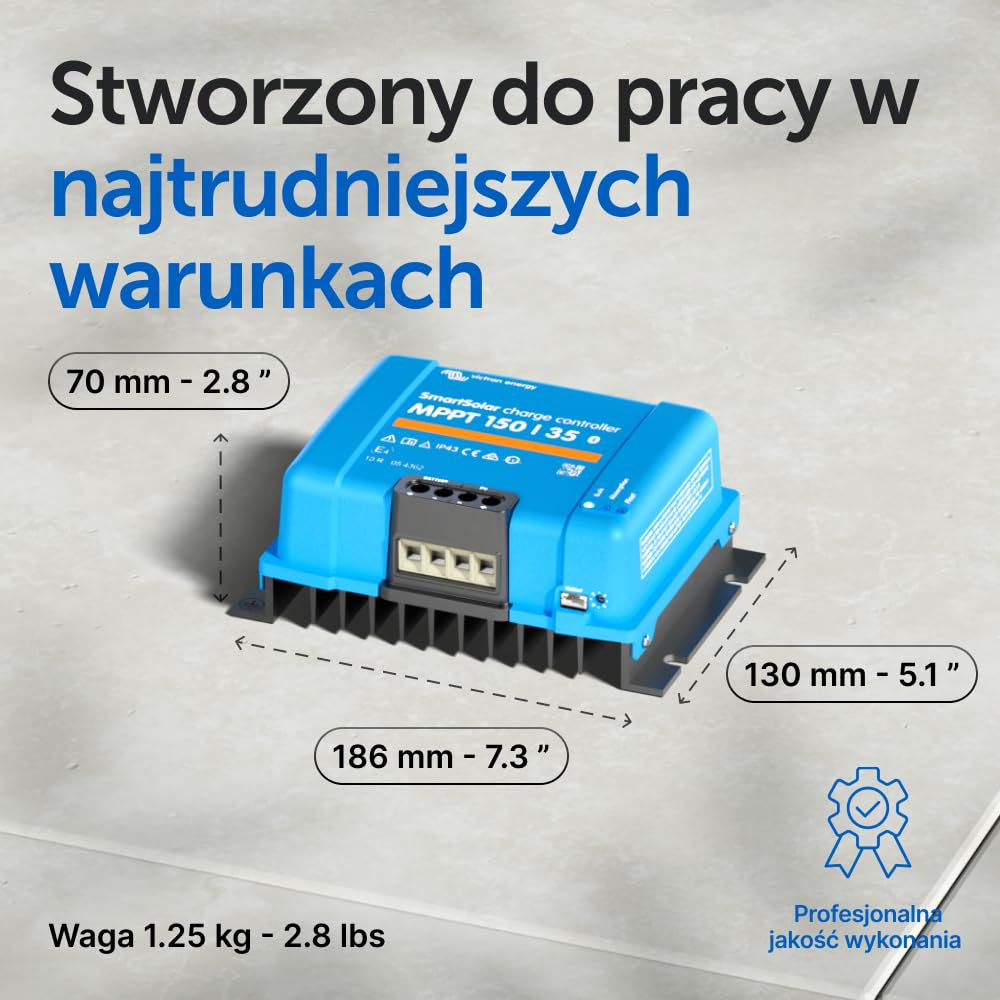 Victron Energy SmartSolar MPPT 150V 35 amp 12/24/36/48-Volt Kontroler Ładowania Słonecznego (Bluetooth)