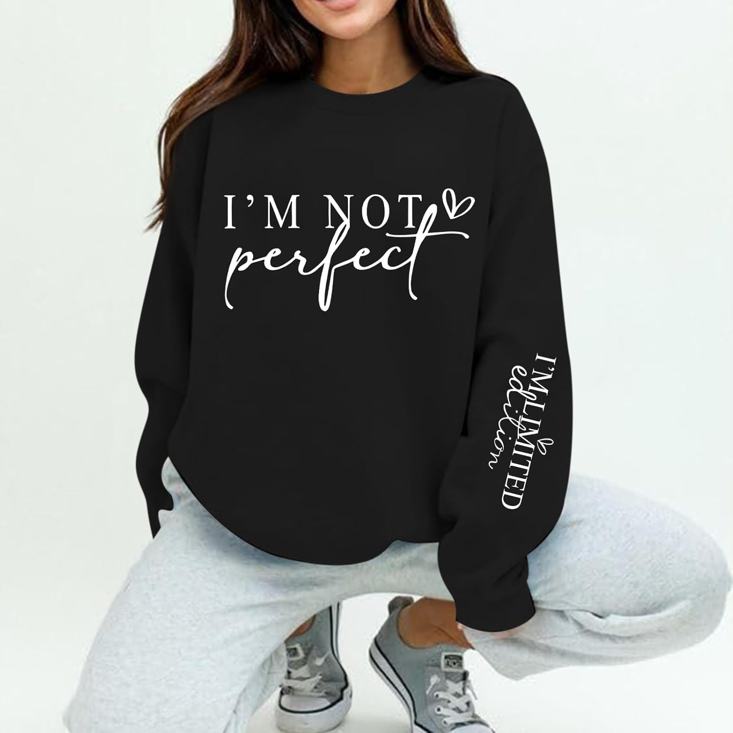 Graphic Crewneck Sweatshirts for Women Funny Printed Sweatshirt Oversized Inspirational Shirts Pullover Trendy Tops - Image 4