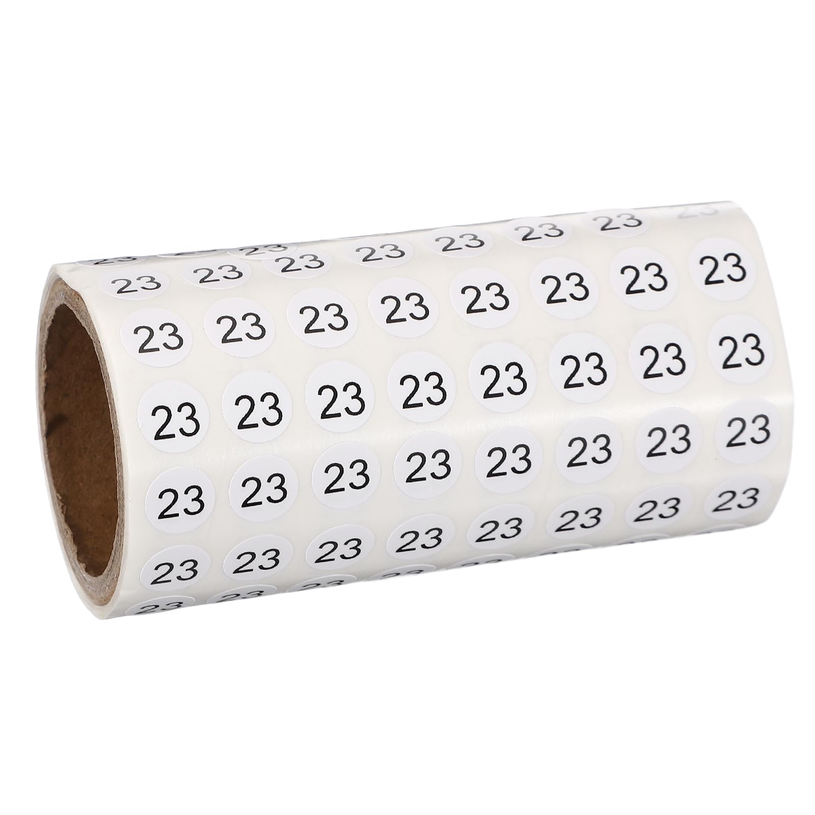 PATIKIL 1000pcs 0.4" Number Stickers, Mini Number 23 Sticker Numbers Labels Round Small Vinyl Self Adhesive Label Circle Decals 1 Roll Dots for Photo Album Poster Organize Inventory, Black