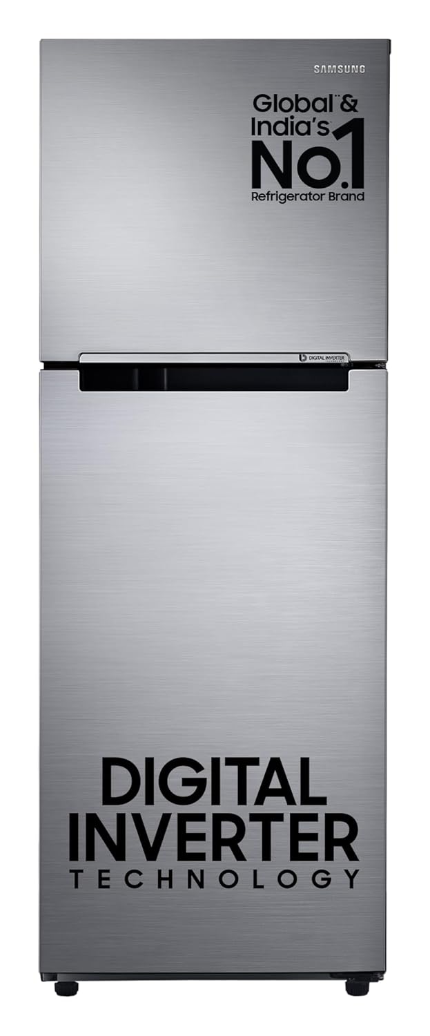 Samsung 236 L, 3 Star, Digital Inverter, Frost Free Double Door Refrigerator (RT28C3053S8/HL, Silver, Elegant Inox) Samsung 236 L, 3 Star, Digital Inverter, Frost Free Double Door Refrigerator (RT28C3053S8/HL, Silver, Elegant Inox)