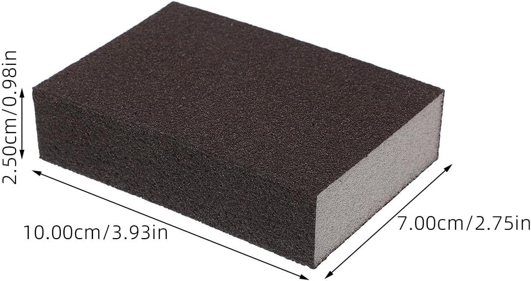 PRETYZOOM 6pcs Low-Density 180-grit Grinding Sponge Block Set, Fine Polishing Sanding Sponges for Woodworking and Drywall Finishing
