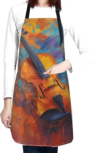 Delantal impermeable con 2 bolsillos, delantales de chef de cocina, baberos para cocinar, hornear, pintura, jardinería, aseo