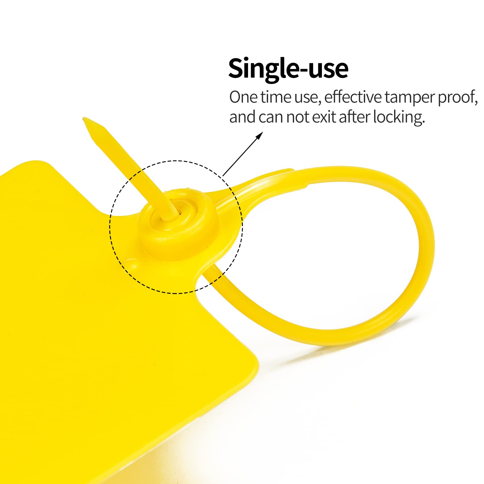 Lzbignun 100 Plastic Label Tags, Waterproof Shipping Tags with Zip Tie Security Seals, Large Blank Labels, Writable, Hanging - Image 4