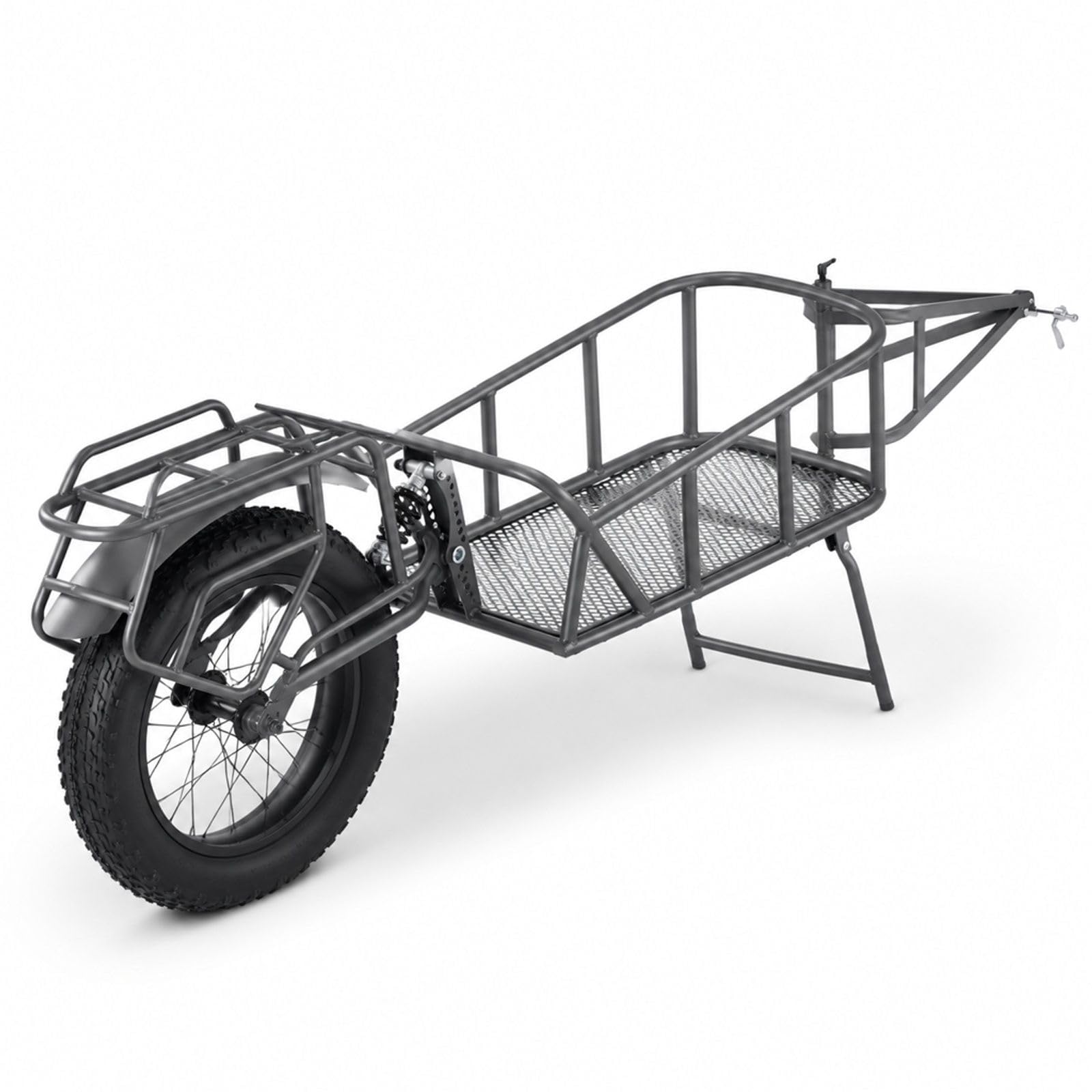 Remorque de vélo pour fret, capacité de Charge 32 kg, Structure à dégagement Rapide, Rangement Compact, Cadre en Acier au Carbone