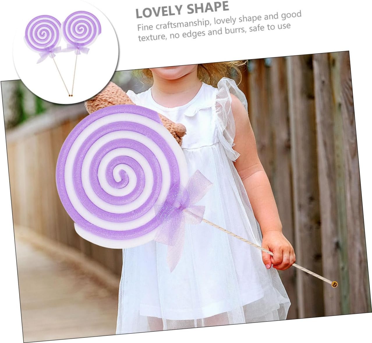 Zerodeko 2pcs Lollipop Decoration Props Fake Lollipop Models for Party Photography Candy Theme Photo Booth Decor