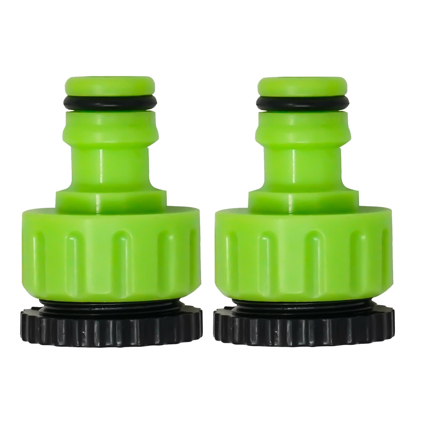 Dapetz ® 2 Pack Garden Hose Tap Connector, 1/2" & 3/4" BSP Threaded Faucets Kitchen Tap Connector Outdoor Garden Watering Fitting Quick Connector Set