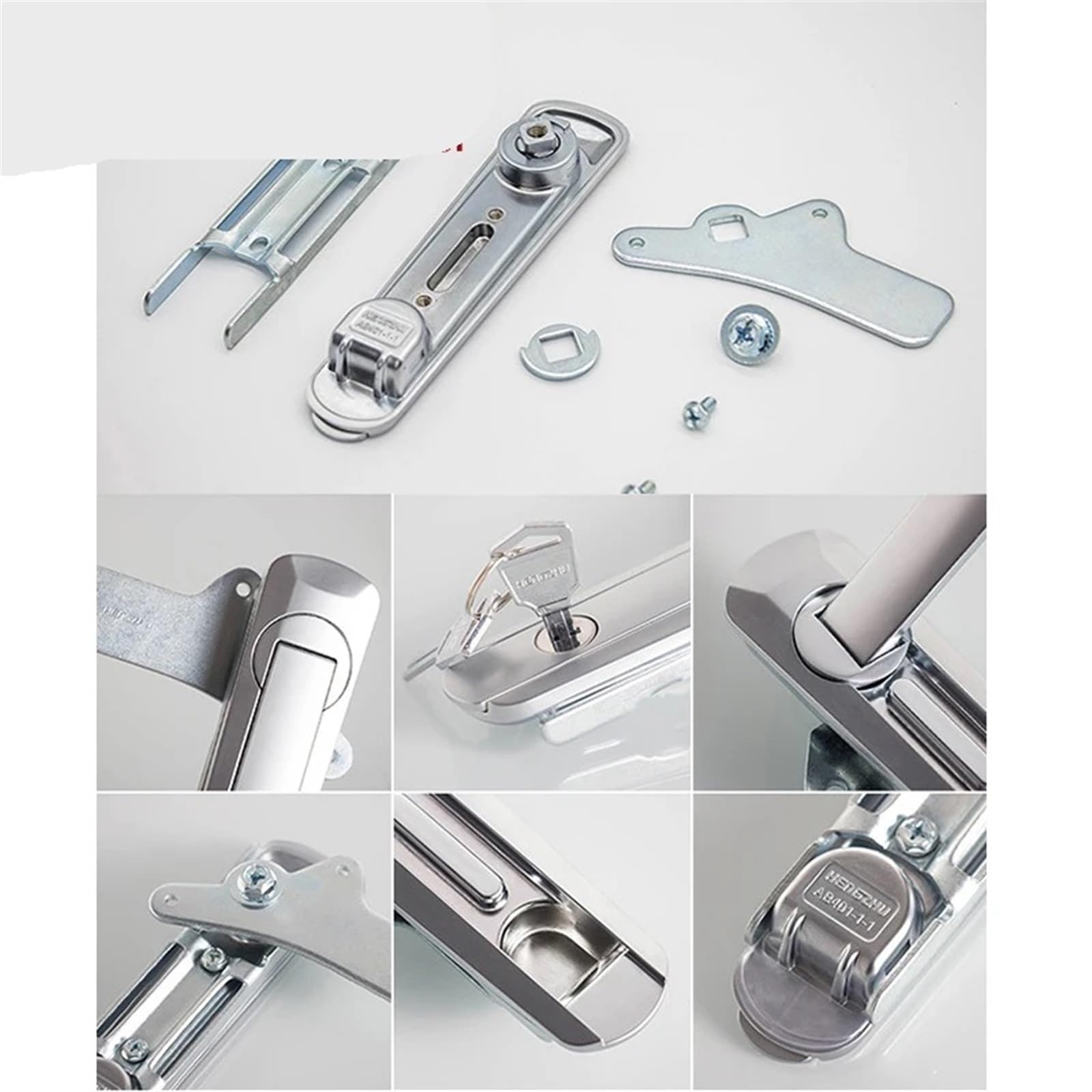 Cerradura con llave for manija de gabinete o sin llave for gabinete electrónico, taquilla de gimnasio, caja de metal, estantes de distribución, hardware MS551 1 pieza(401-1-1)