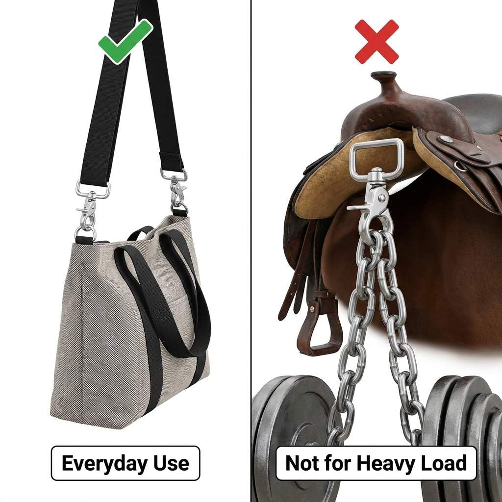 QWORK Swivel Snap Hooks, 10 Pack Heavy Duty Trigger Snaps, Nickel Plated Eye Closure Spring Hook - Image 6