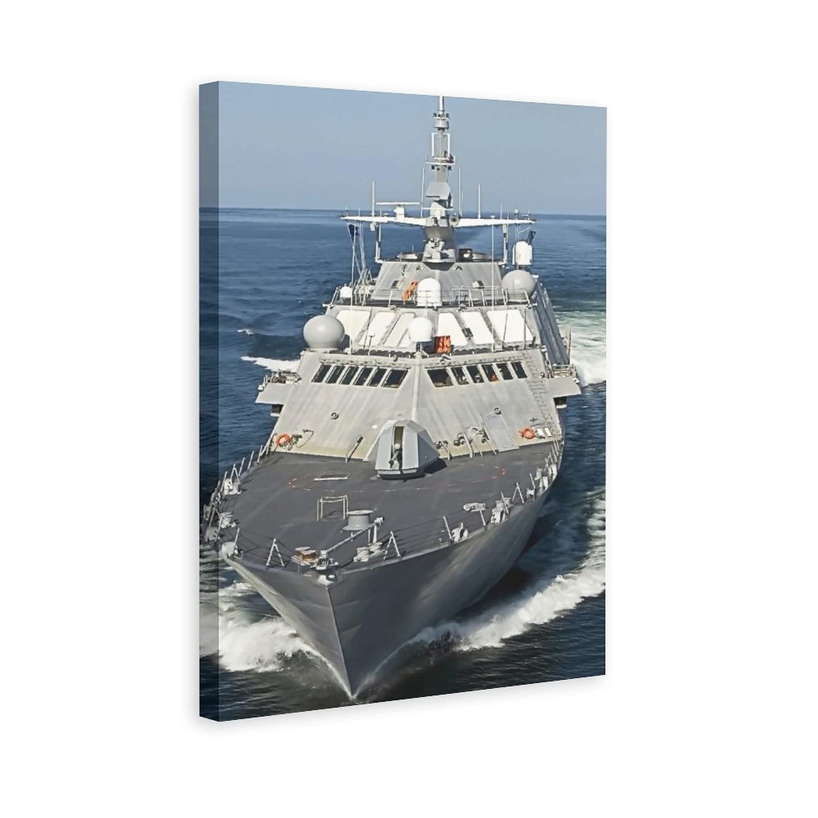 AONEG Military Ship Poster Canvas Poster Wall Art Decor Print Picture Paintings for Living Room Bedroom Decoration 24x36inchs(60x90cm)