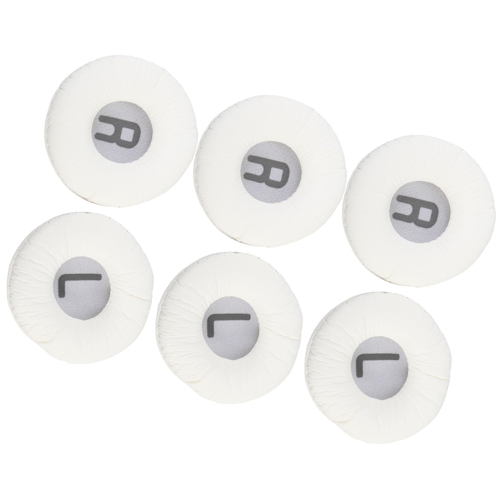 SIXRUN Cuscinetti di Ricambio per Cuffie, 3 Paia Memory Foam (WHITE)