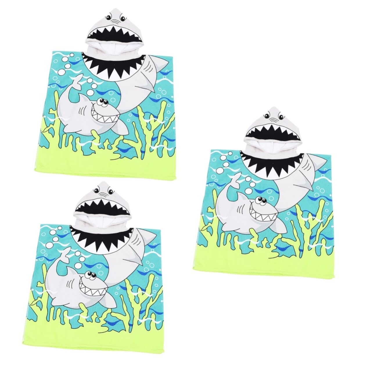 VICASKY 3pièces Serviette De Bain Garçon Fille Respirant avec Capuche Peignoir Cartoon Et Absorbant pour Et pour