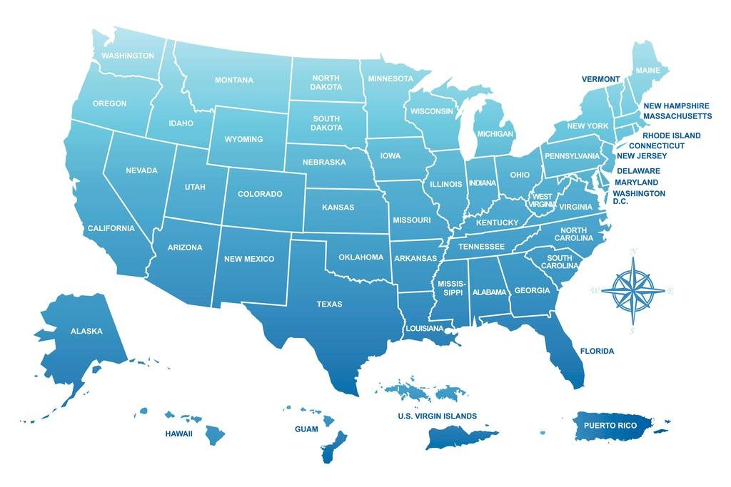 Full Map Of Usa And Territories The United States Of America Including