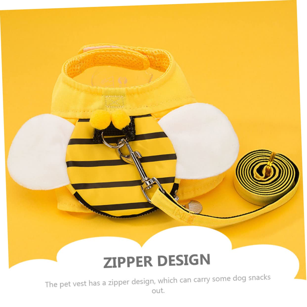 BESPORTBLE 3juegos Arnés y Correa para Perros Medianos Diseño De Abejas Arnés De Malla Transpirable y Correa Resistente para Paseos y Entrenamiento De Cachorros