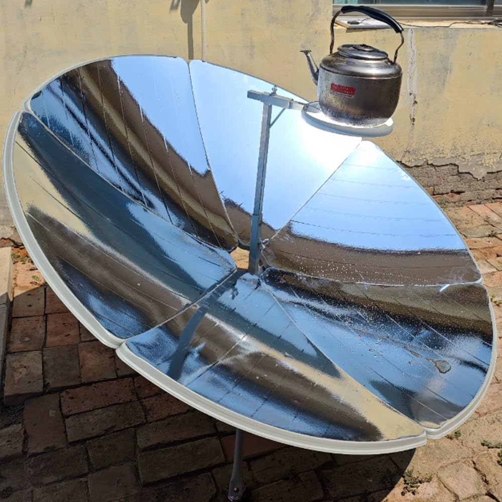 ShaiVrissian Solar Cooker Sun Oven,Portable Stove,Parabolic Concentrator,High-Efficiency Solar Heating,61'' Diameter,For Backpacking,Hiking,Camping,Outdoor Cooking