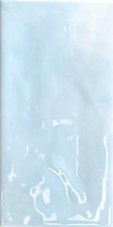 Gloss Ceramic Wall Tile - Joyful Gloss Brick Tile 100mm x 200mm - Versatile Laying Options - Easy Installation - Single Tile, Sky Blue