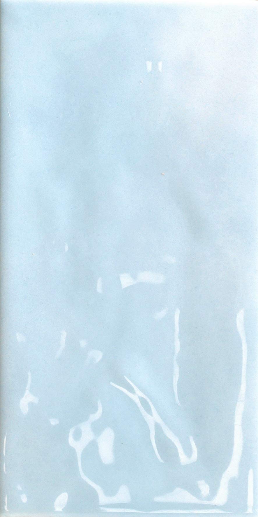 Gloss Ceramic Wall Tile - Joyful Gloss Brick Tile 100mm x 200mm - Versatile Laying Options - Easy Installation - Single Tile, Sky Blue