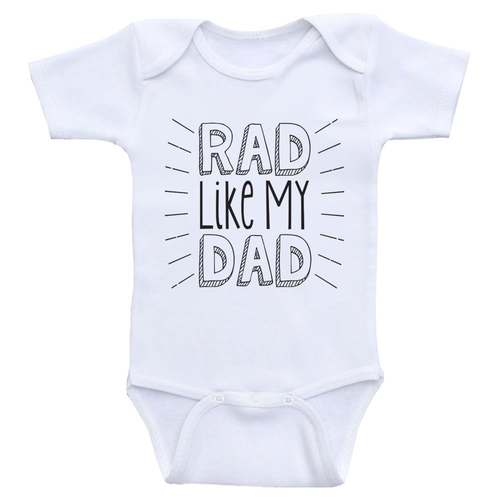 Dad Baby Clothes - Rad Like My Dad - Babygrow Bodysuits For Boys and Girls