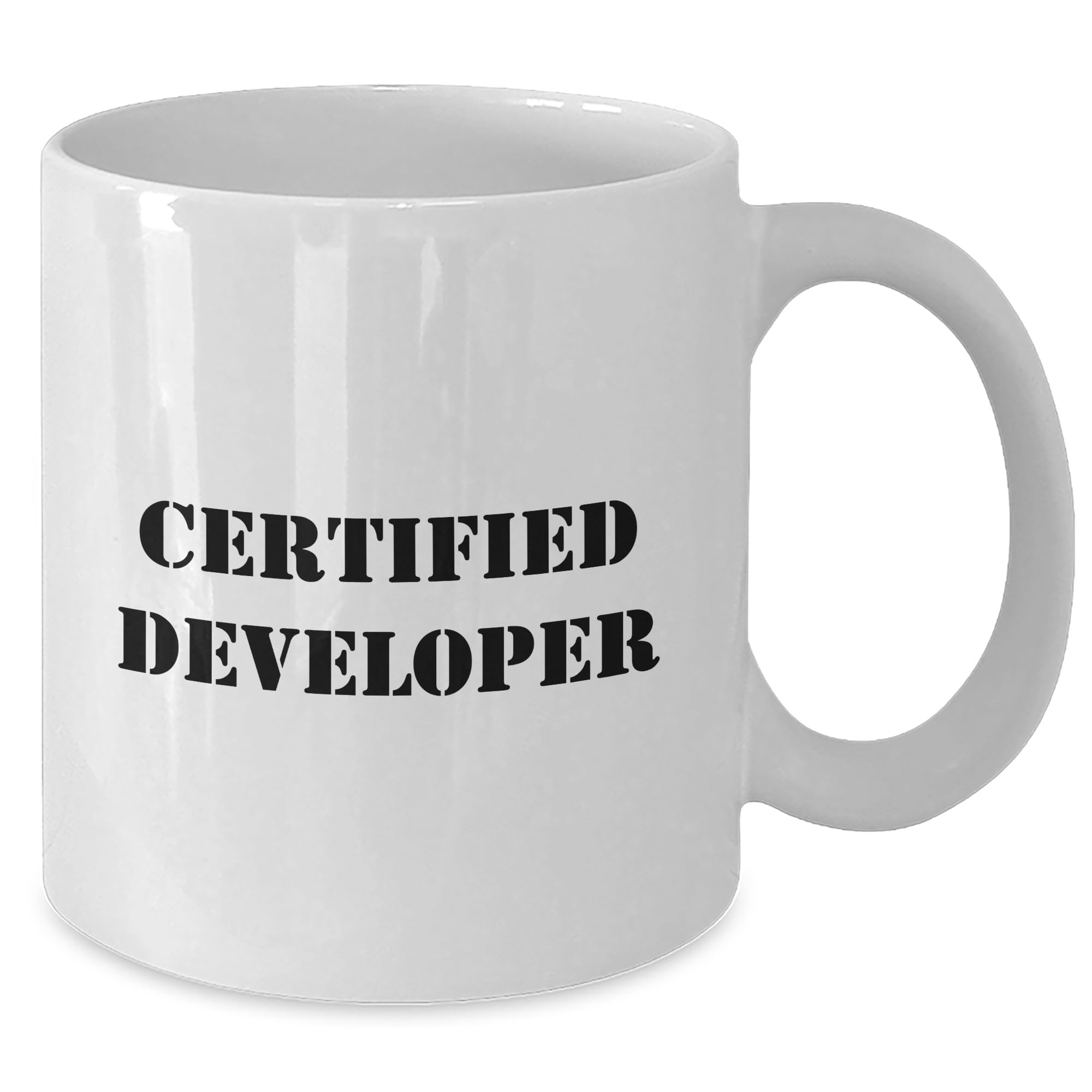 Developer Gifts from Friends and Family, Valentine's Unique Developer Mug, Certified Developer Quote