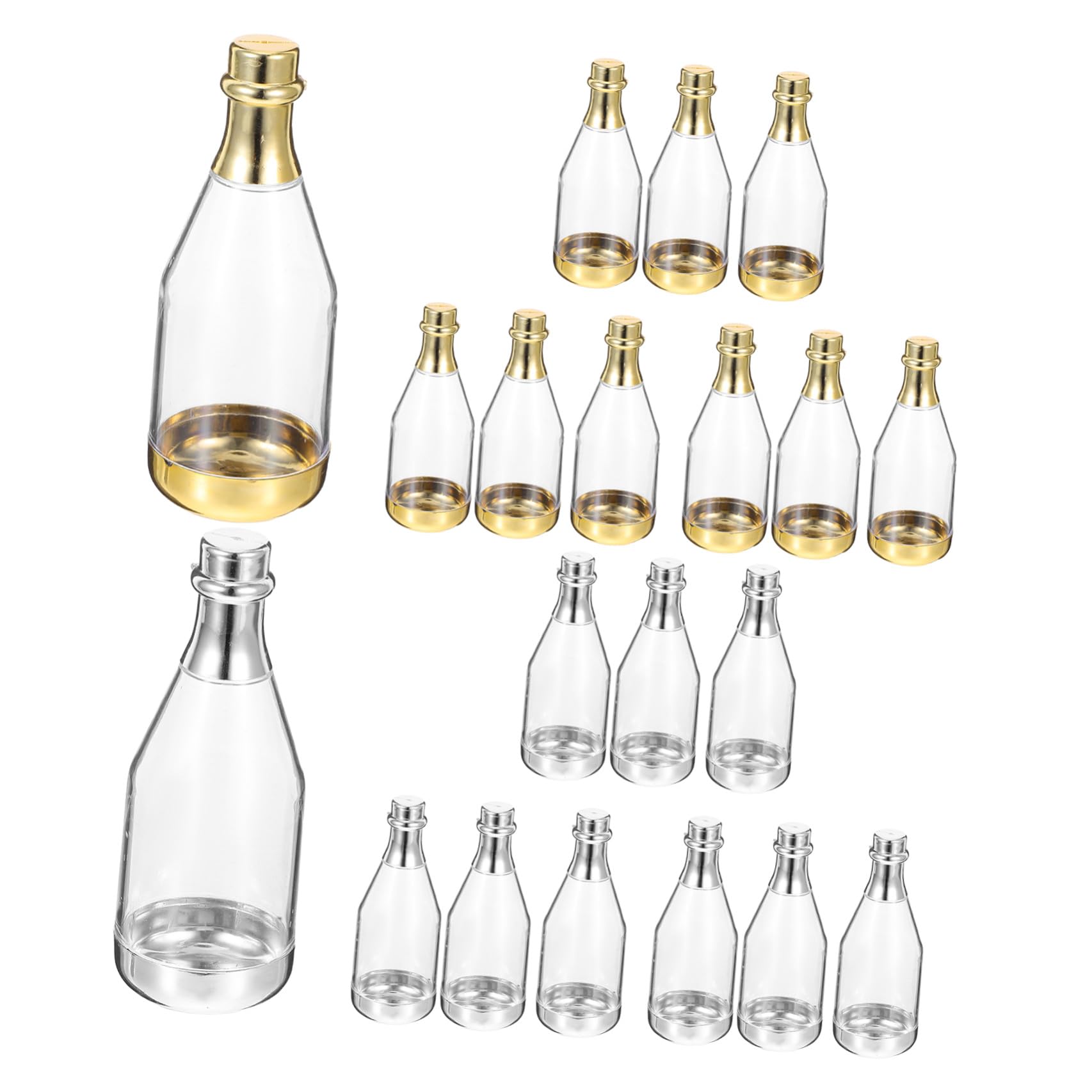 HEANUJJ 20 Cajas de Dulces Forma de Botella de Plástico para Regalos de Boda y Fiestas, Ideales para Packaging y Detalles Decorativos