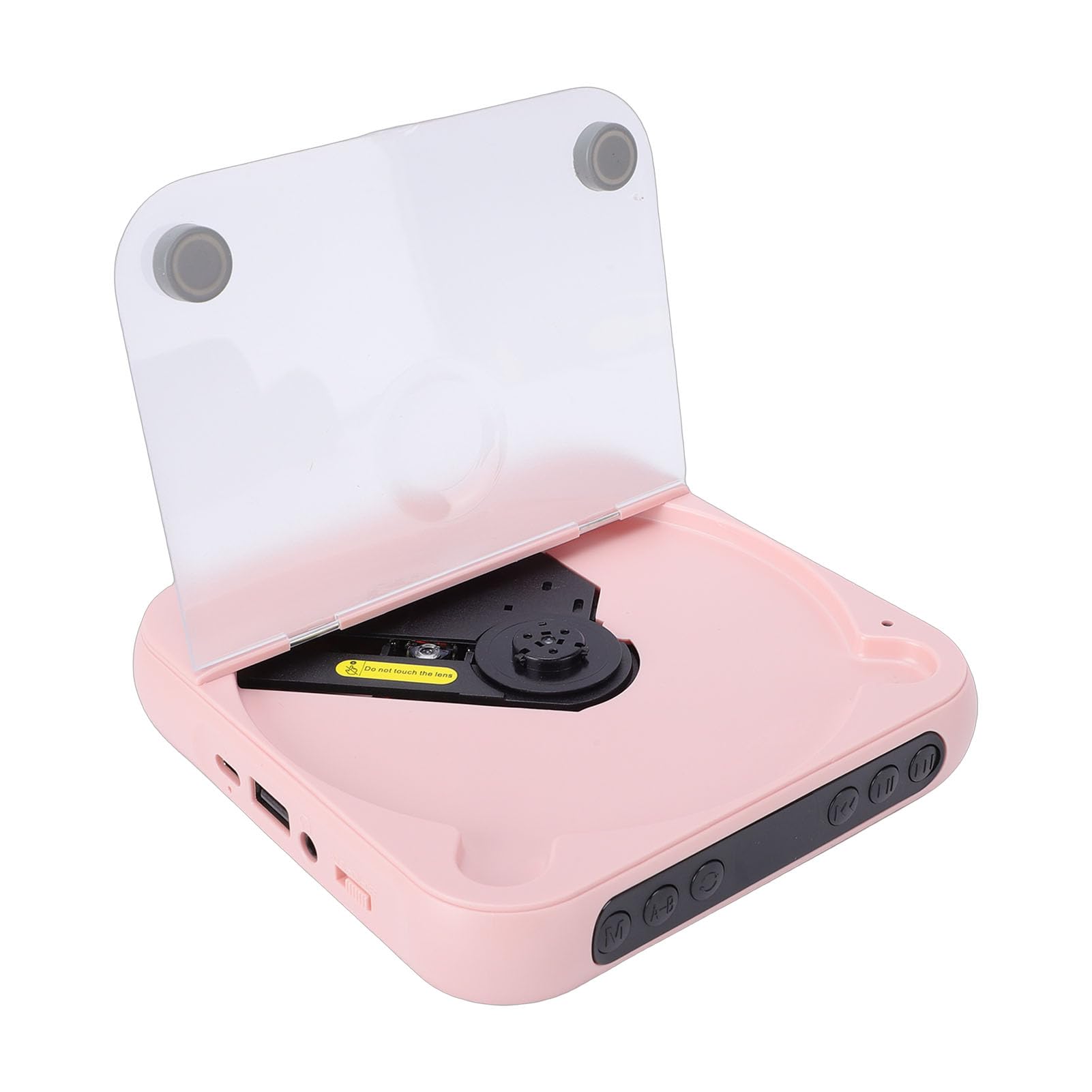 Cocoarm Lettore CD Portatile, Lettore CD Portatile Ricaricabile con Bluetooth 5.3, Doppi Altoparlanti Stereo, Batteria da 2000 MAh, Display LCD, Cuffie USB AUX per Casa, Auto all'aperto (PINK)