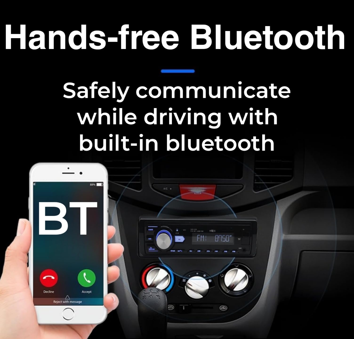Amazon.com: HZEX Car Stereo with Bluetooth and Subwoofer Outputs
