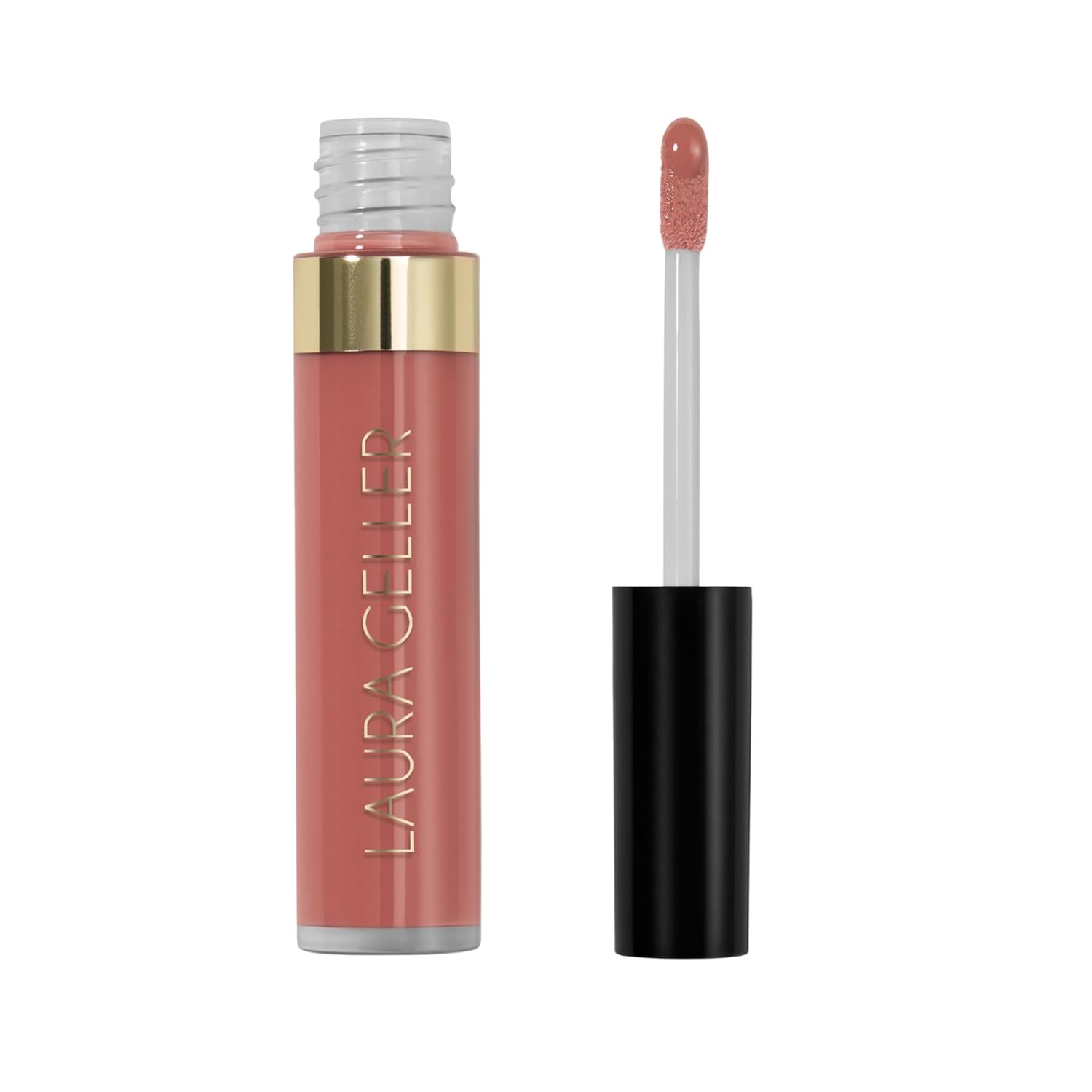 LAURA GELLER NEW YORK Color Luster Lip Gloss - Cookie Dough | Non-Sticky Lip Gloss Treatment with Sheer High-Shine Color