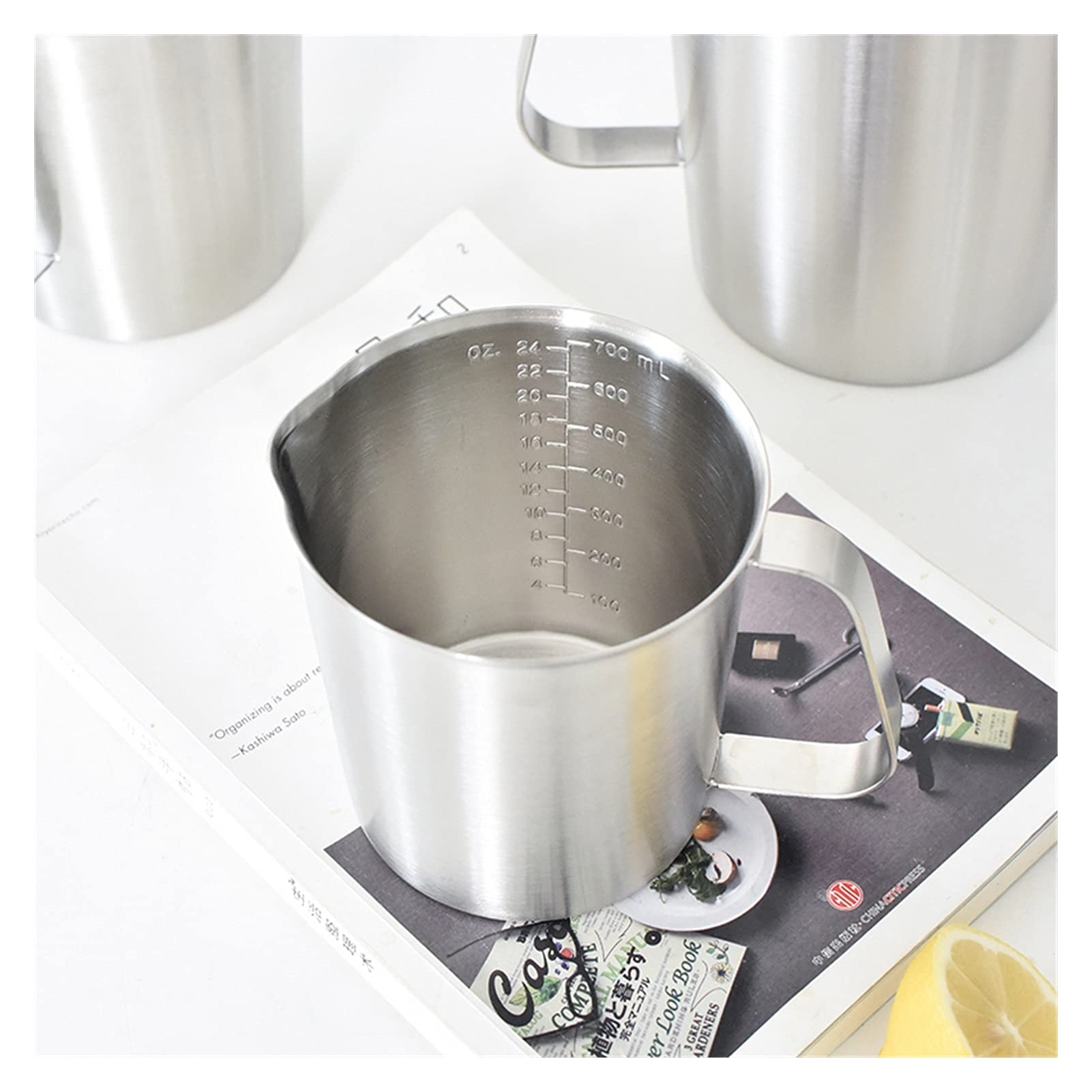 Milchkrug Edelstahl-Kugelmilch-Schaumkörner-Kroduktion von Milch-Tee-Kaffee-Milchschalenmilch-Schaumkugelkanne Milchkännchen Porzellan (Color : 1000ml)