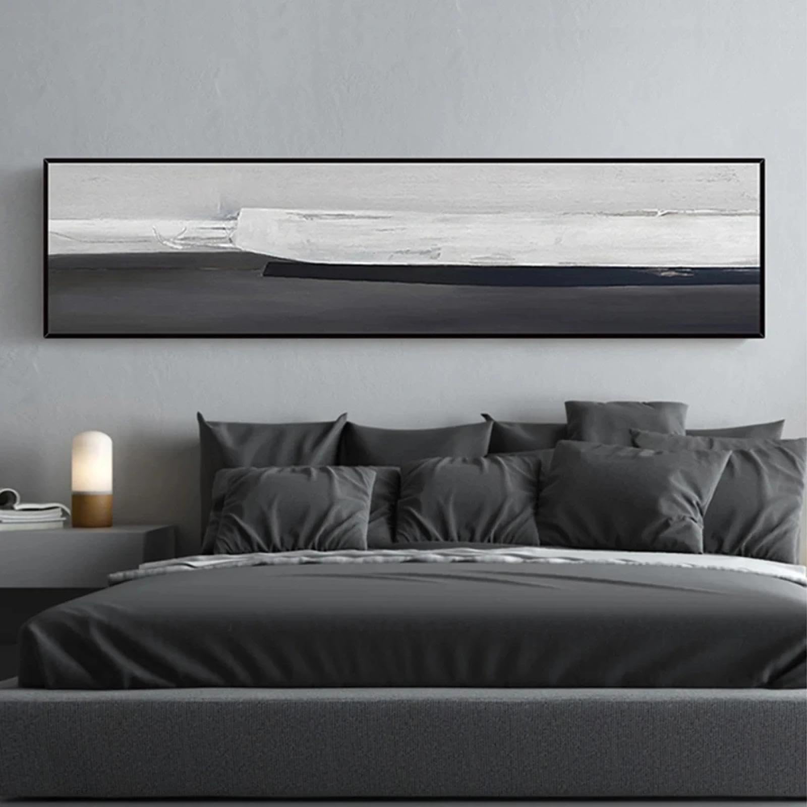 Affiches géométriques pour habiller un grand mur vide de salon moderne