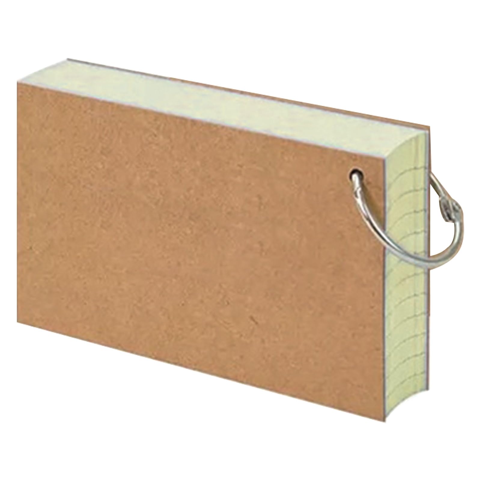Wizoowip Notecards Ink Leakage Proof Flash Cards Colored Index with Metal Ring Smooth Writing Thickened Paper No Bleeding Ruled Yellow