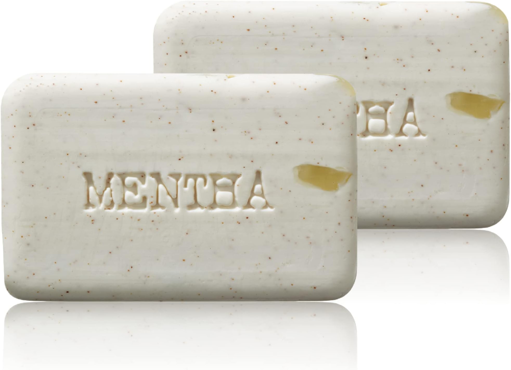 C.O. Bigelow Mentha Exfoliating Bar Soap, No. 1413, 7 oz, Exfoliating Body Scrub Soap with Peppermint Oil & Walnut Powder to Gently Cleanse and Smooth Dry, Rough Skin, Pack of 2