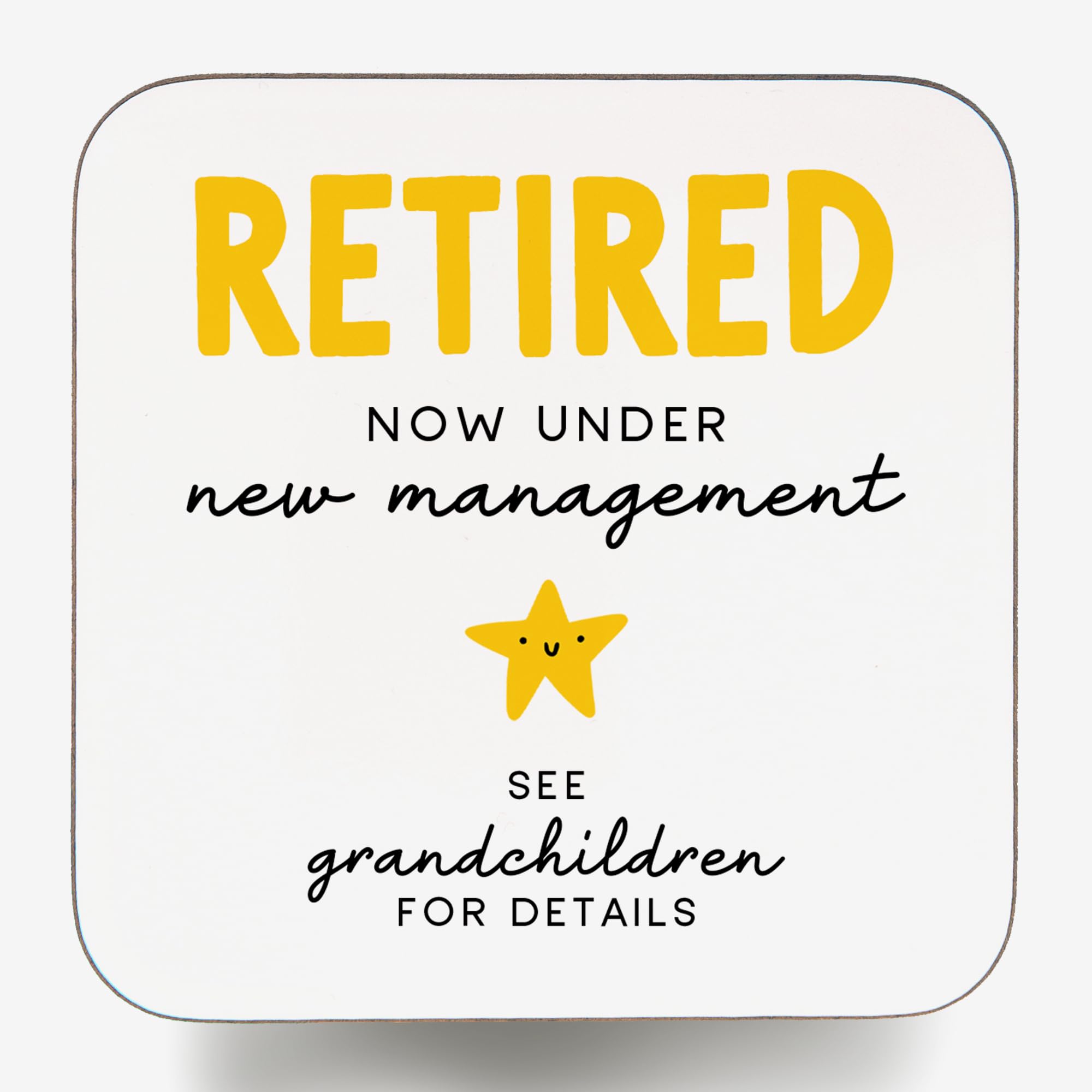 Arrow Gift Co Multicolor Under New Management Retirement Coaster, Retired, Retirement Gift, Funny