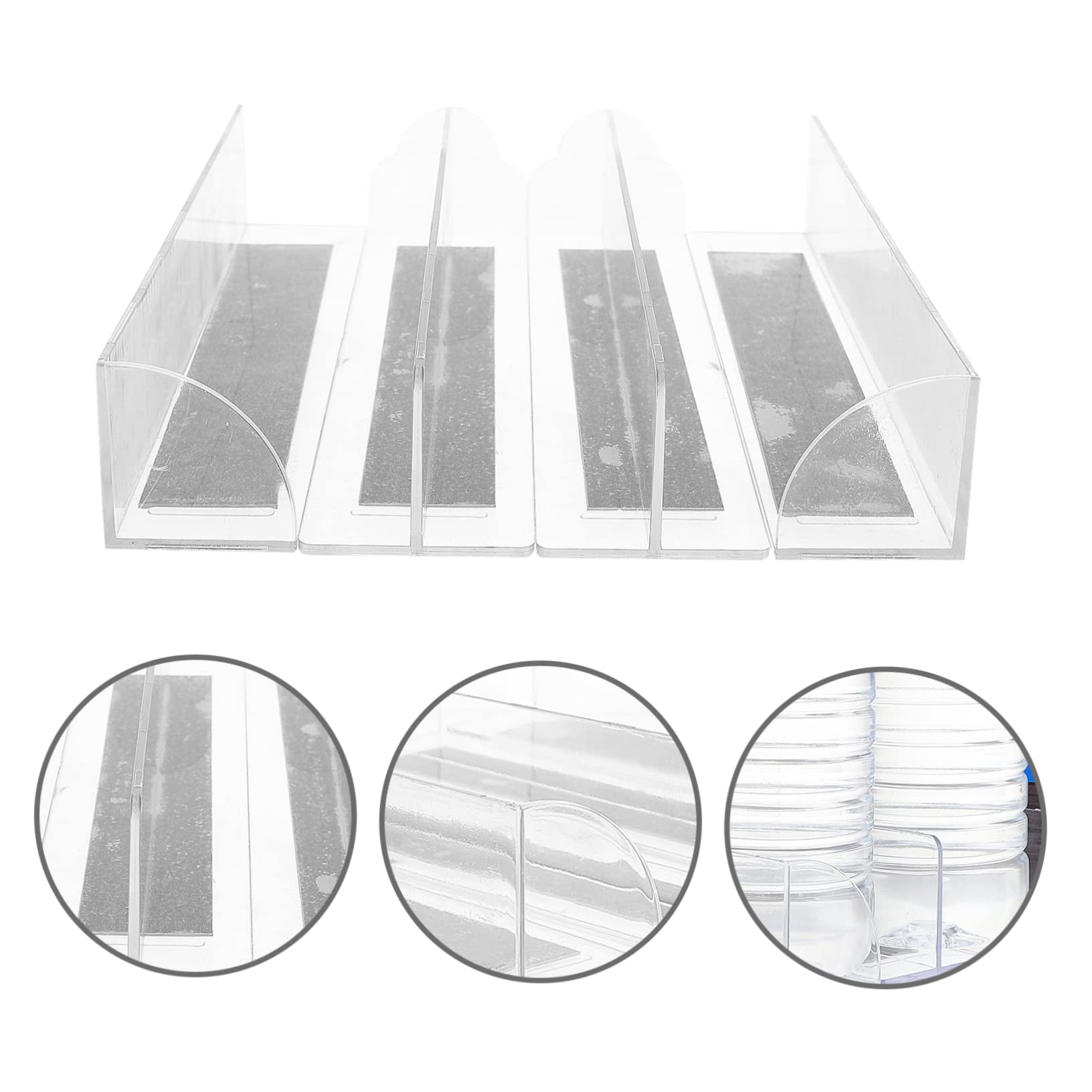 OFFSCH 4pcs Shelf Dividers for Supermarket Organization Transparent Classification Plates for Stores and Stable Splitter Racks for Shopping Malls and Food Stores