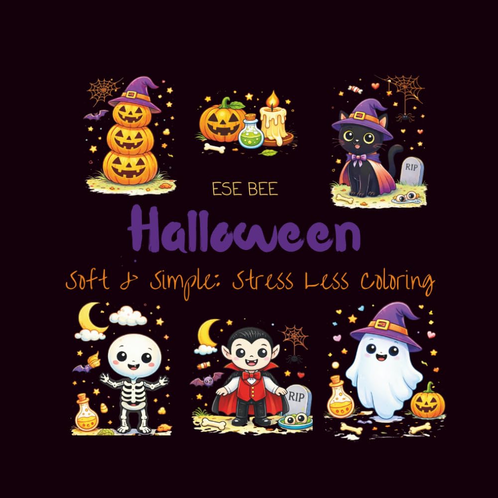 Halloween: Soft & Simple: Stress Less Coloring