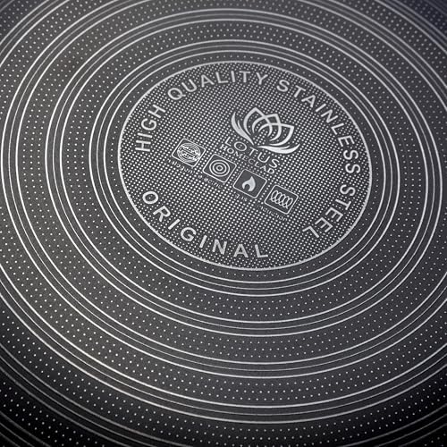 Hybrid Wok Pan, Nonstick, PFOA Free 12 Inch Induction Wok With Lid, Dishwasher Safe Cooking Pan For All Cooktops, Stainless Steel Cookware, Woks & Stir-Fry Pans, Bonus Bamboo Dish Brush - Thumbnail 4