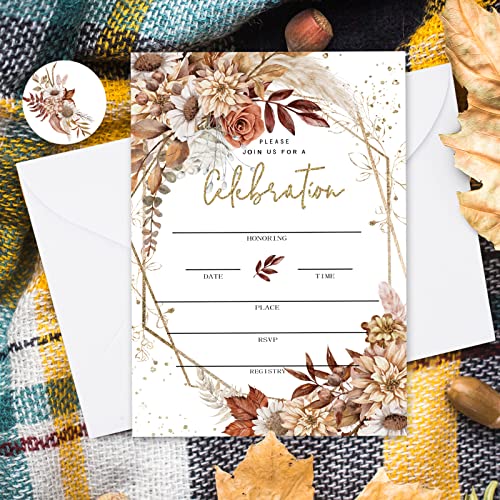 Anydesign A1706 Boho Floral Invitations 20 Sets Rustic Floral Cards thumb #5