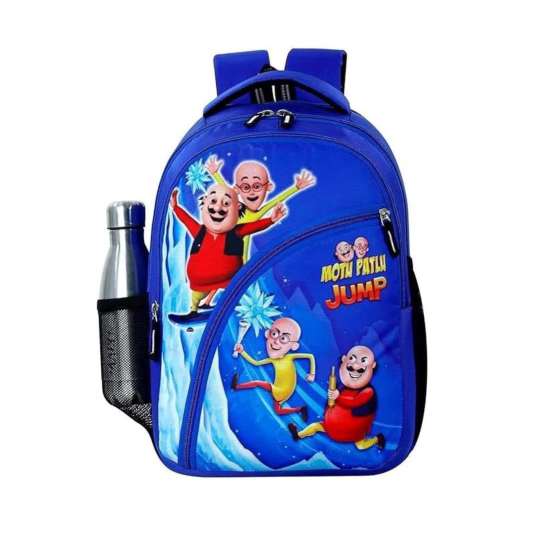 Motu Patlu Kids School Backpack Bag for Boys, Blue-picture-53